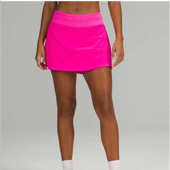 Lululemon Pace Rival Mid-Rise Skirt *Long in Pow Pink Size 8 - Picture 3 of 6